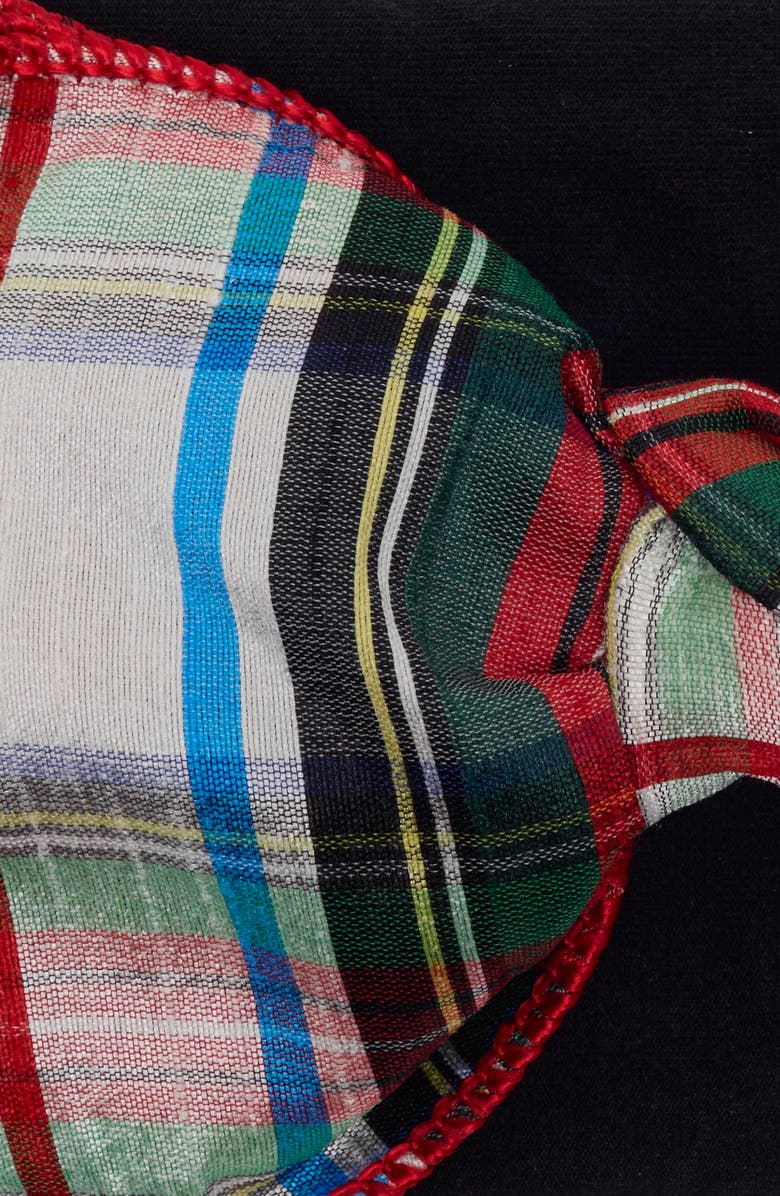 Baby Bling Kids' Classic Bow Headband, Alternate, color, Black/ Holiday Plaid