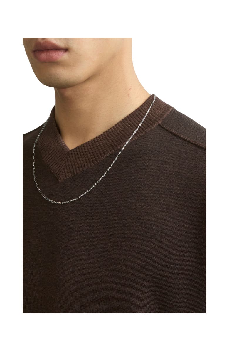 Burberry Shield Necklace, Alternate, color, Silver