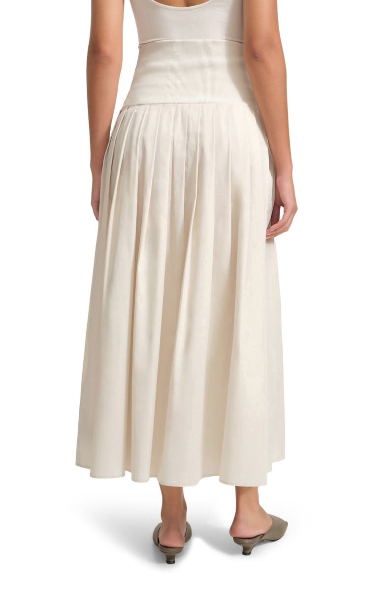 Marcella Kenmare Pleated Maxi Skirt, Alternate, color, Cream