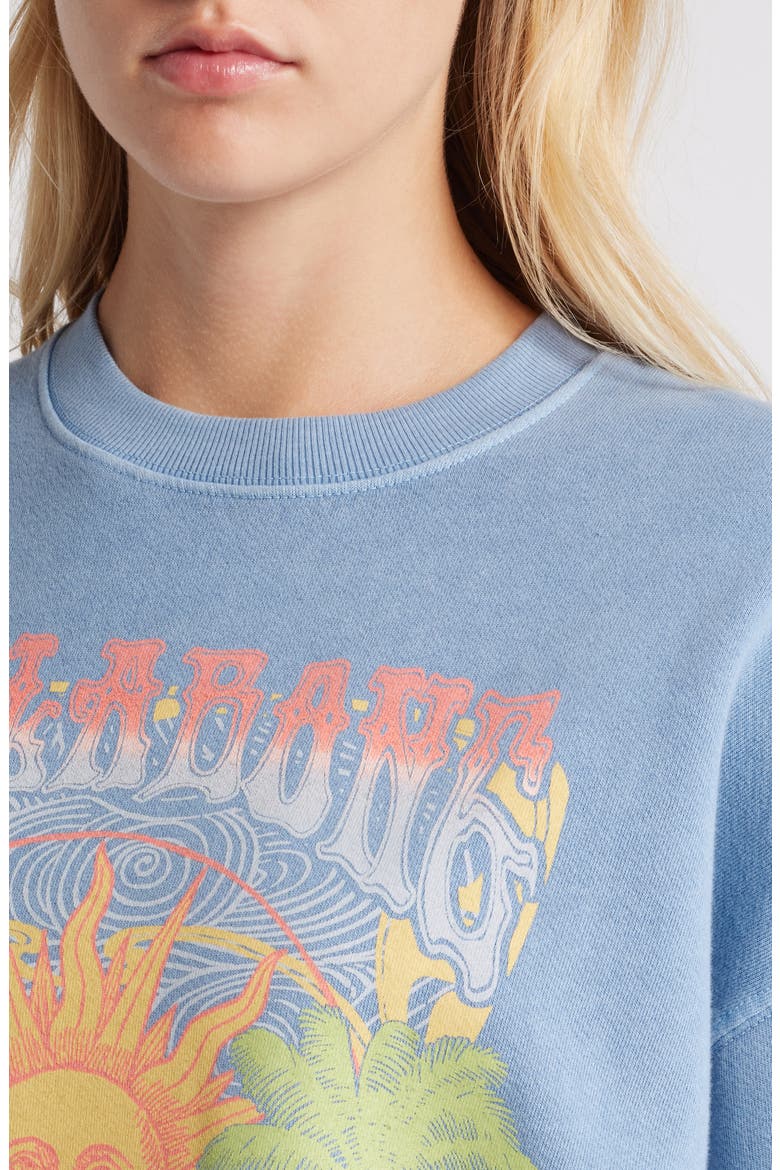 Ride In Cotton Blend Graphic Sweatshirt, Alternate, color, BLUE SHADOW