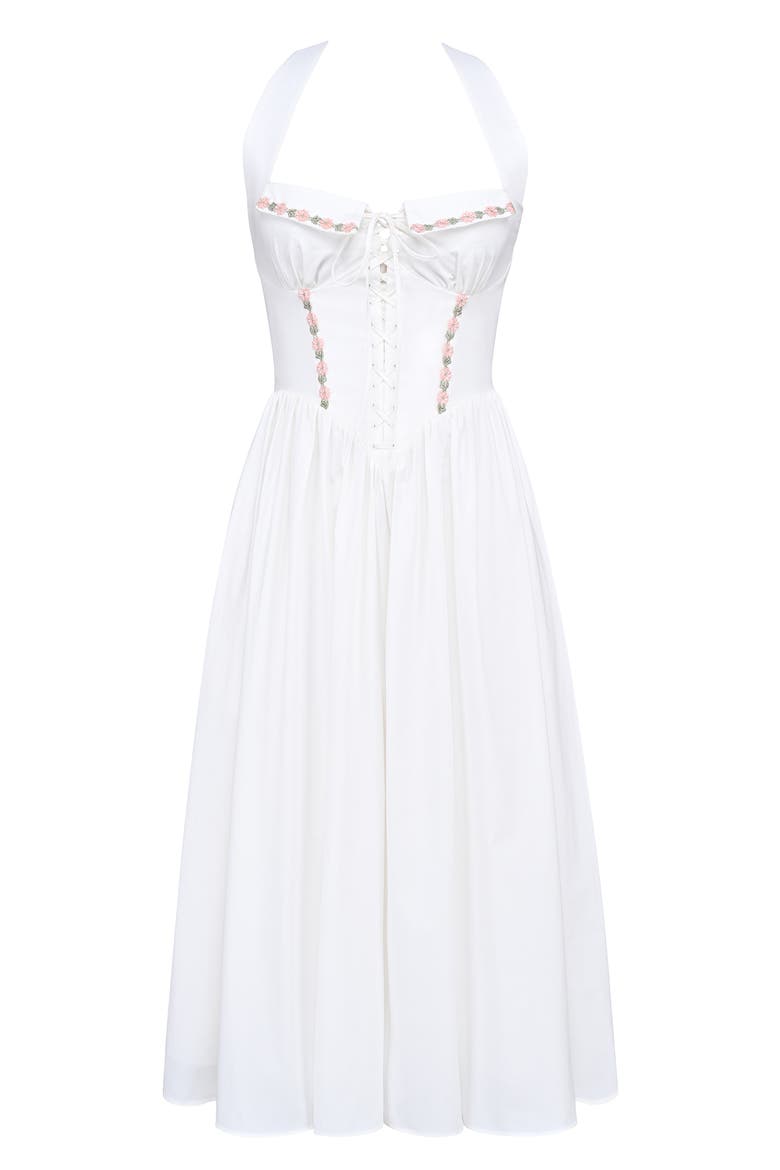 Floral Dress, Alternate, color, WHITE