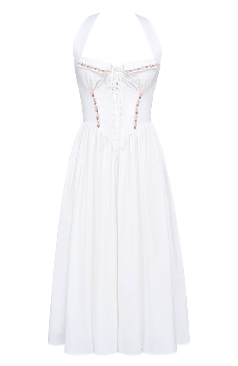 HOUSE OF CB Floral Dress, Alternate, color, White