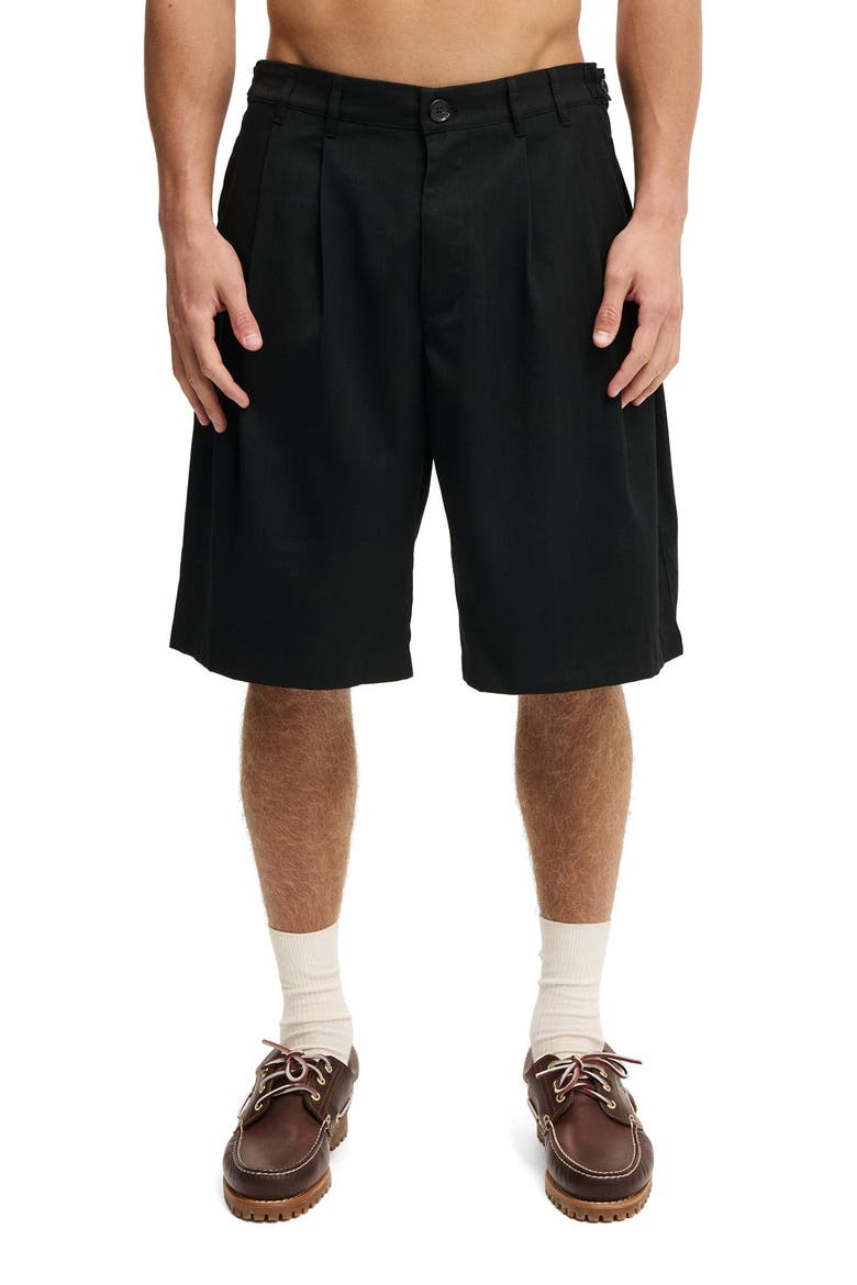 Men's Super Baggy Pleated Short, Main, color, Black