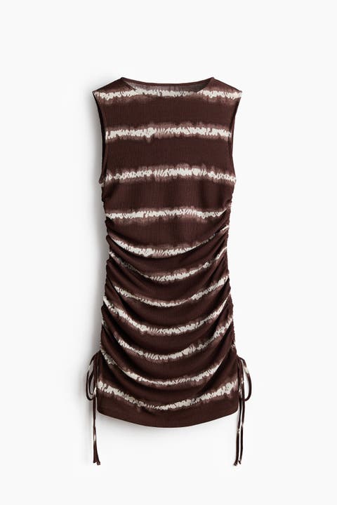 Drawstring-detail Beach Dress