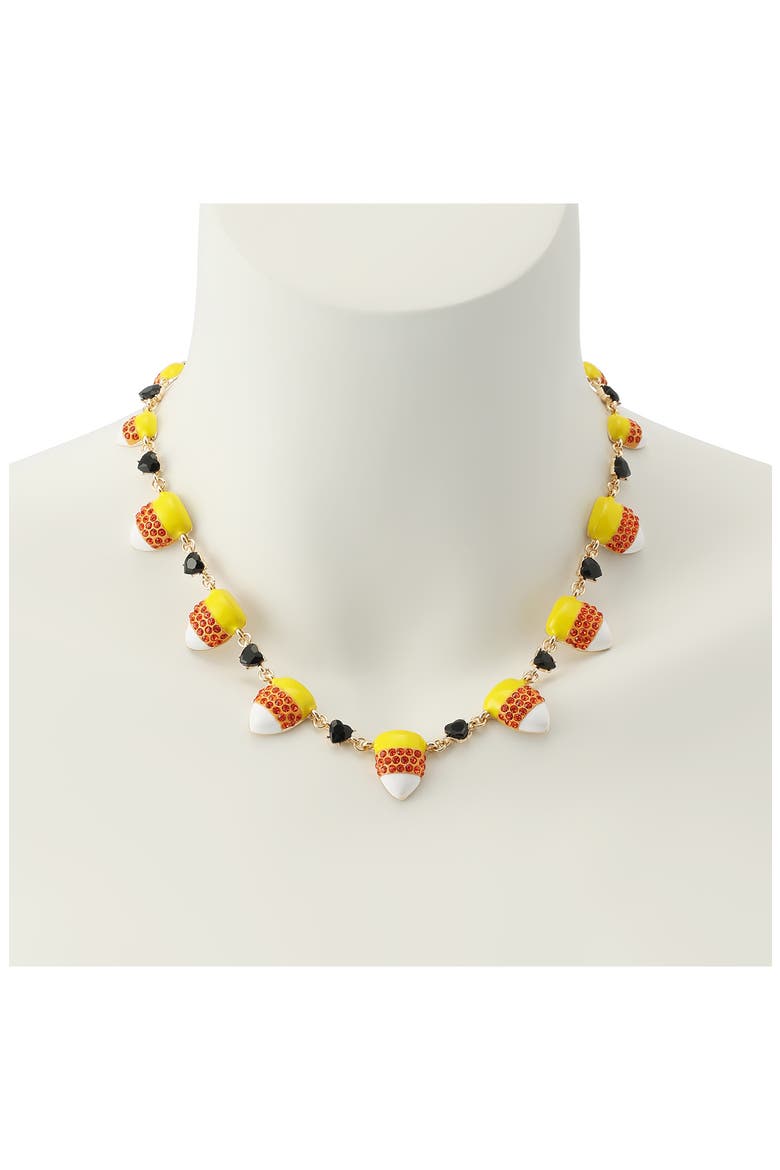 Candy Corn Frontal Necklace, Alternate, color, ORANGE