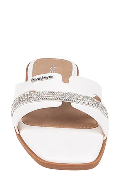 Bebe Rhinestone Slide Sandal