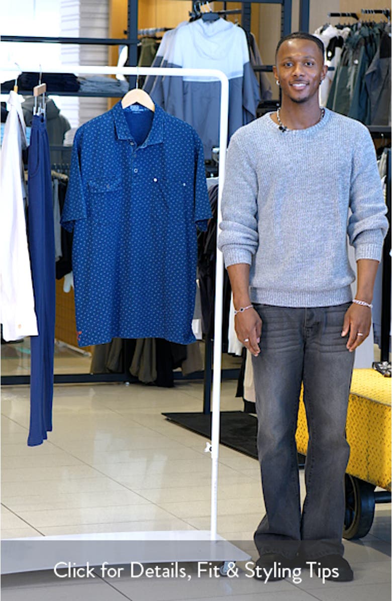 Classic Fit Indigo Jersey Polo, sales video thumbnail