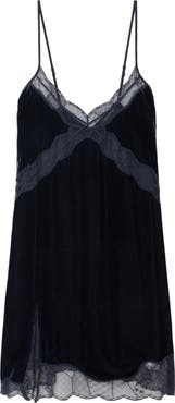 Zadig & Voltaire Rishi Lace & Velvet Slipdress