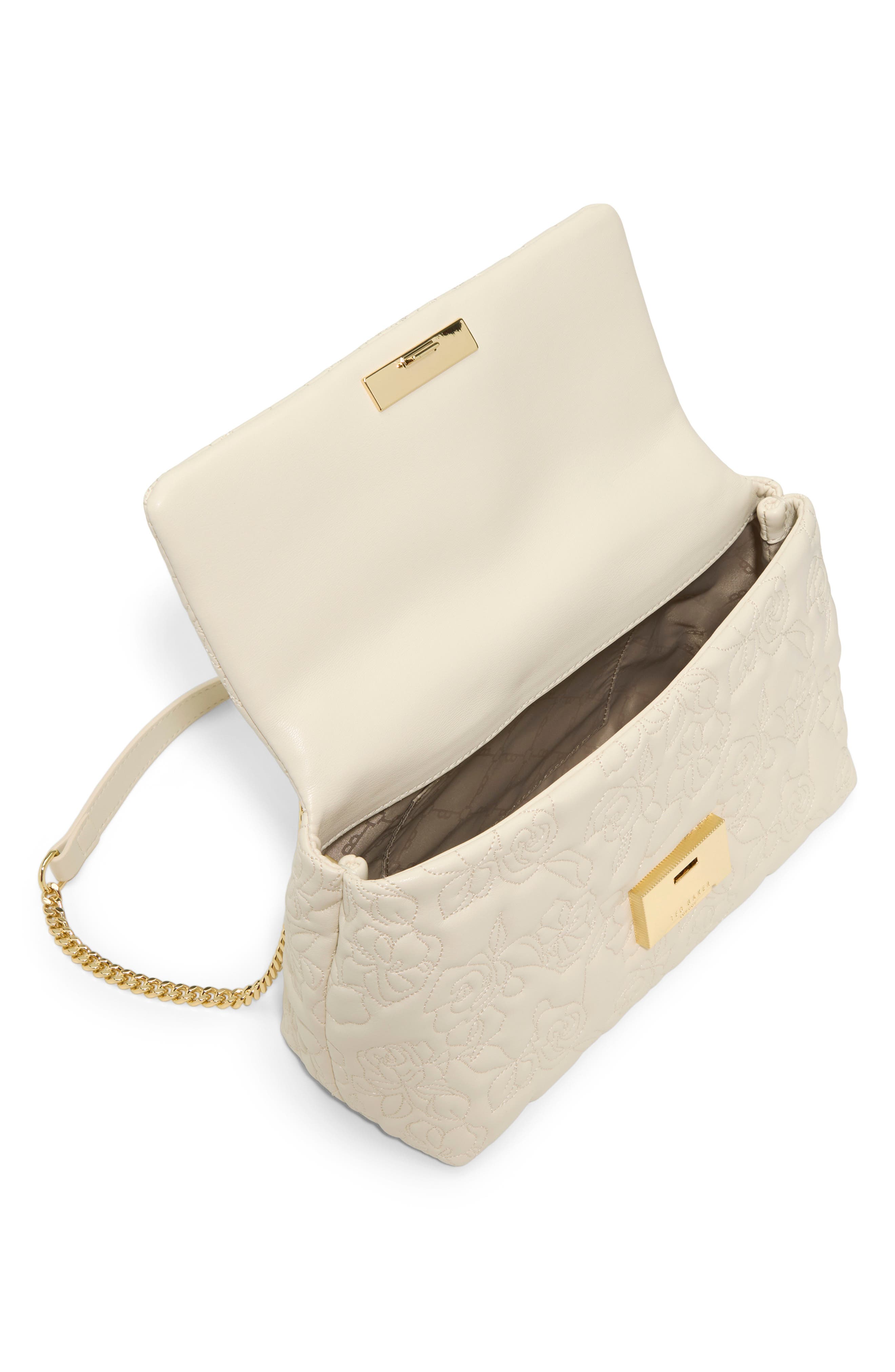 Ted Baker London Ginn Marie Quilted Crossbody Bag, Alternate, color, White/Bone