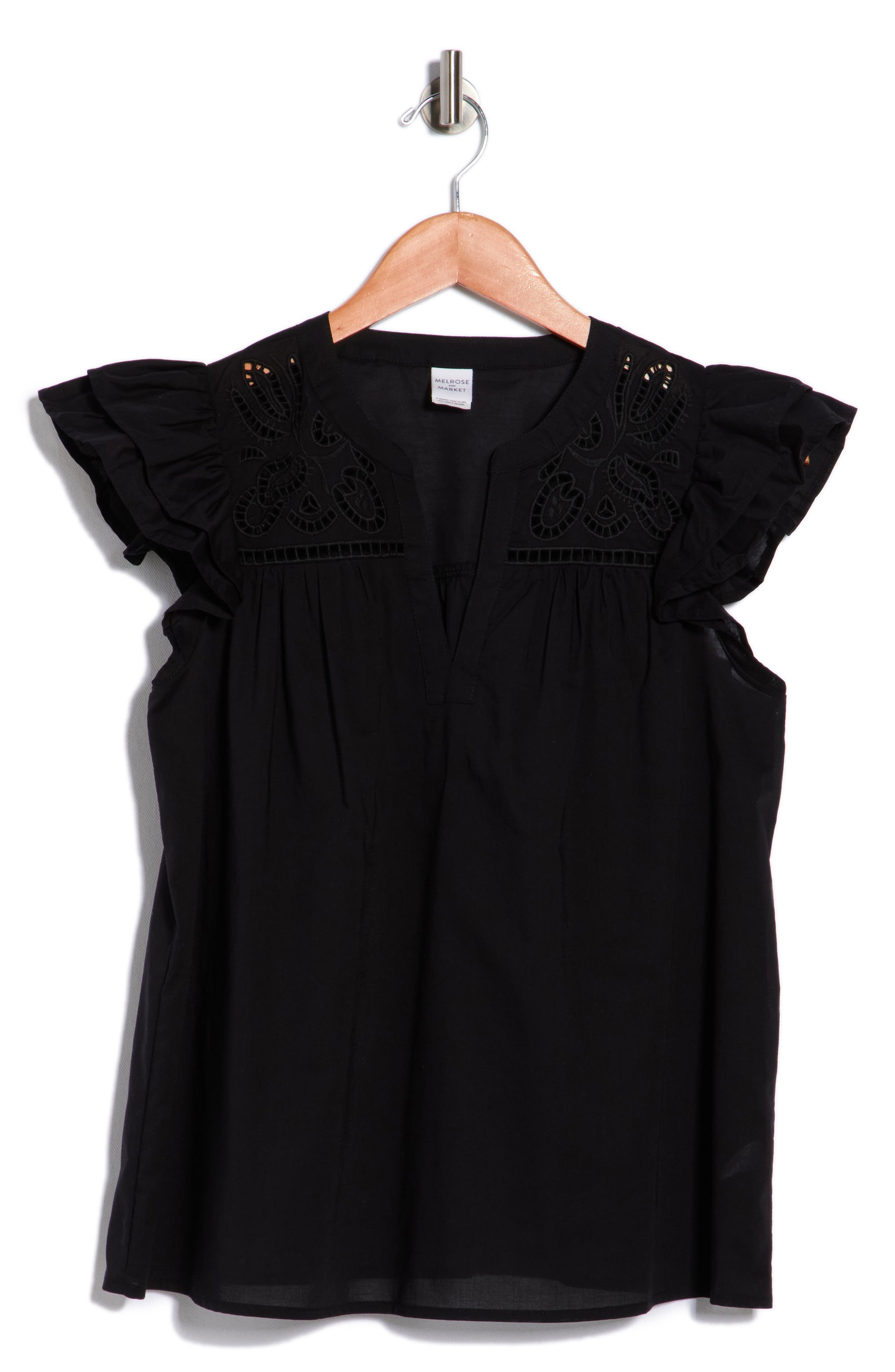 Melrose and Market Short Sleeve Eyelet Top