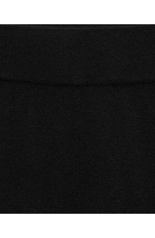 Mango High Waist Wide Leg Pants In Black