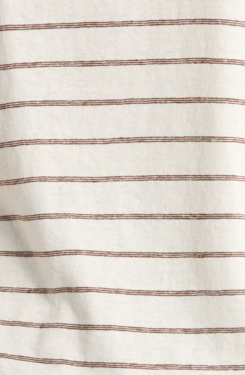 Marine Layer Laci Stripe Hemp & Cotton Tank, Alternate, color, Chocolate/ White Stripe