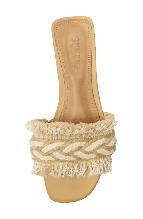 Schutz Adelia Crochet Frayed Slide Sandals