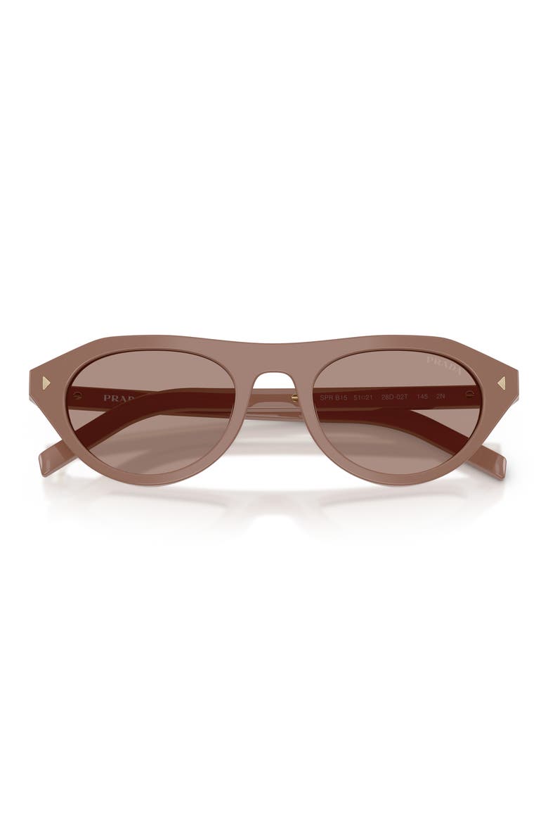 51mm Irregular Sunglasses, Alternate, color, PECAN / BROWN