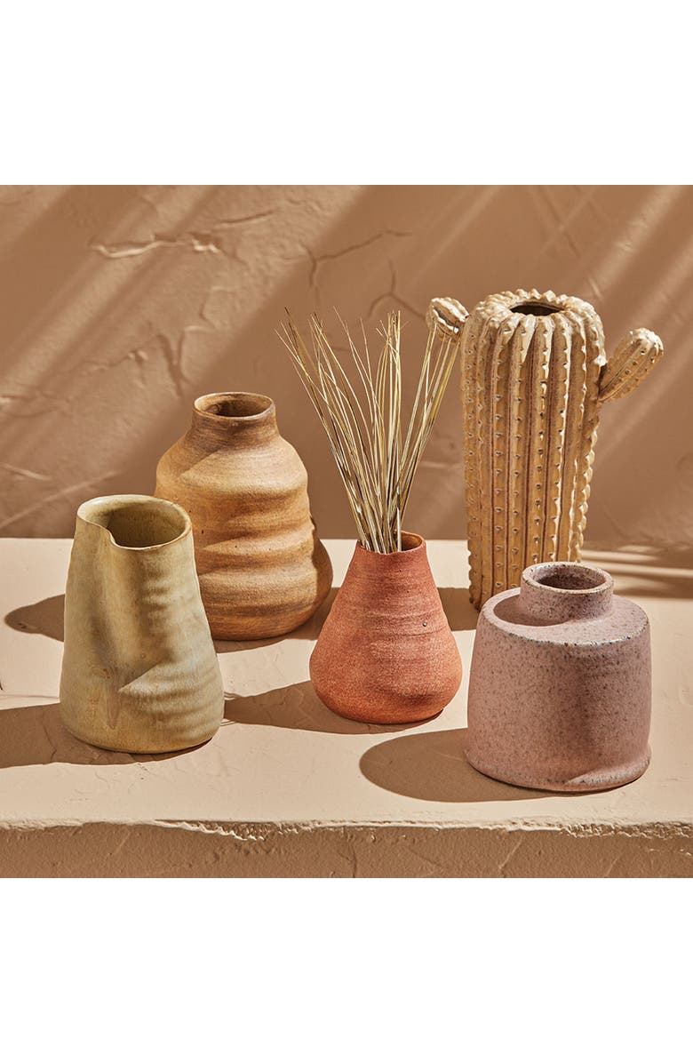 tag Large Cactus Bud Vase Decorative Ceramic for Everyday Use, Alternate, color, Pink