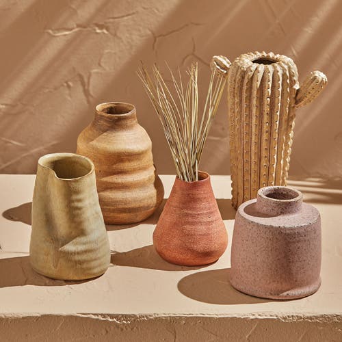 Tag Large Cactus Bud Vase Decorative Ceramic For Everyday Use In Neutral