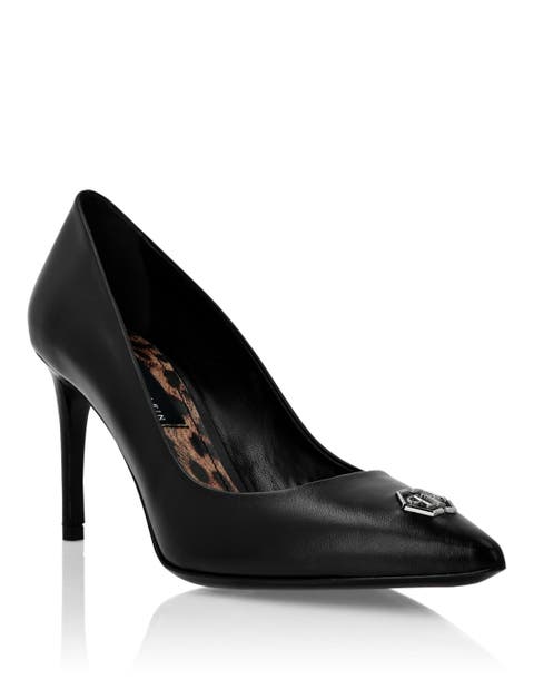 Pp Hexagon Pointed-toe Mid Heel Pumps Women