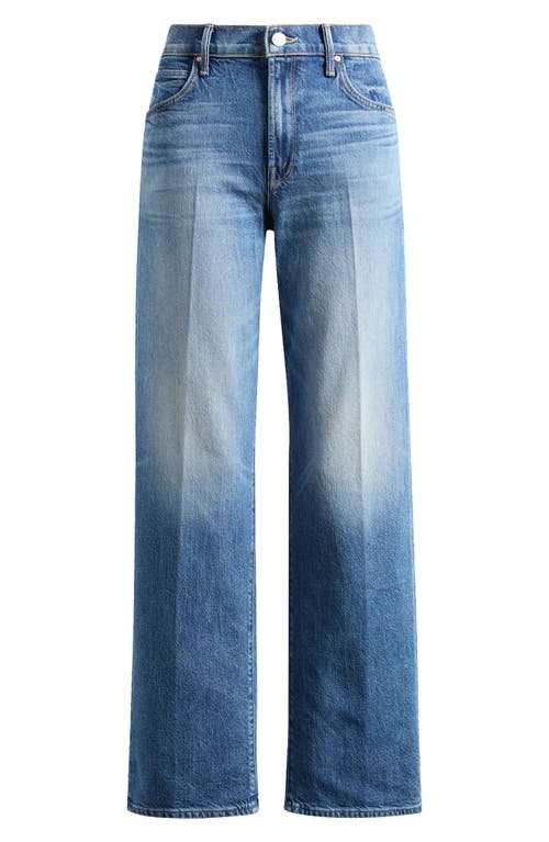 Mother Womens Horsin Around The Lasso Sneak Wide-leg High-rise Stretch-denim Jeans In Im A Winner