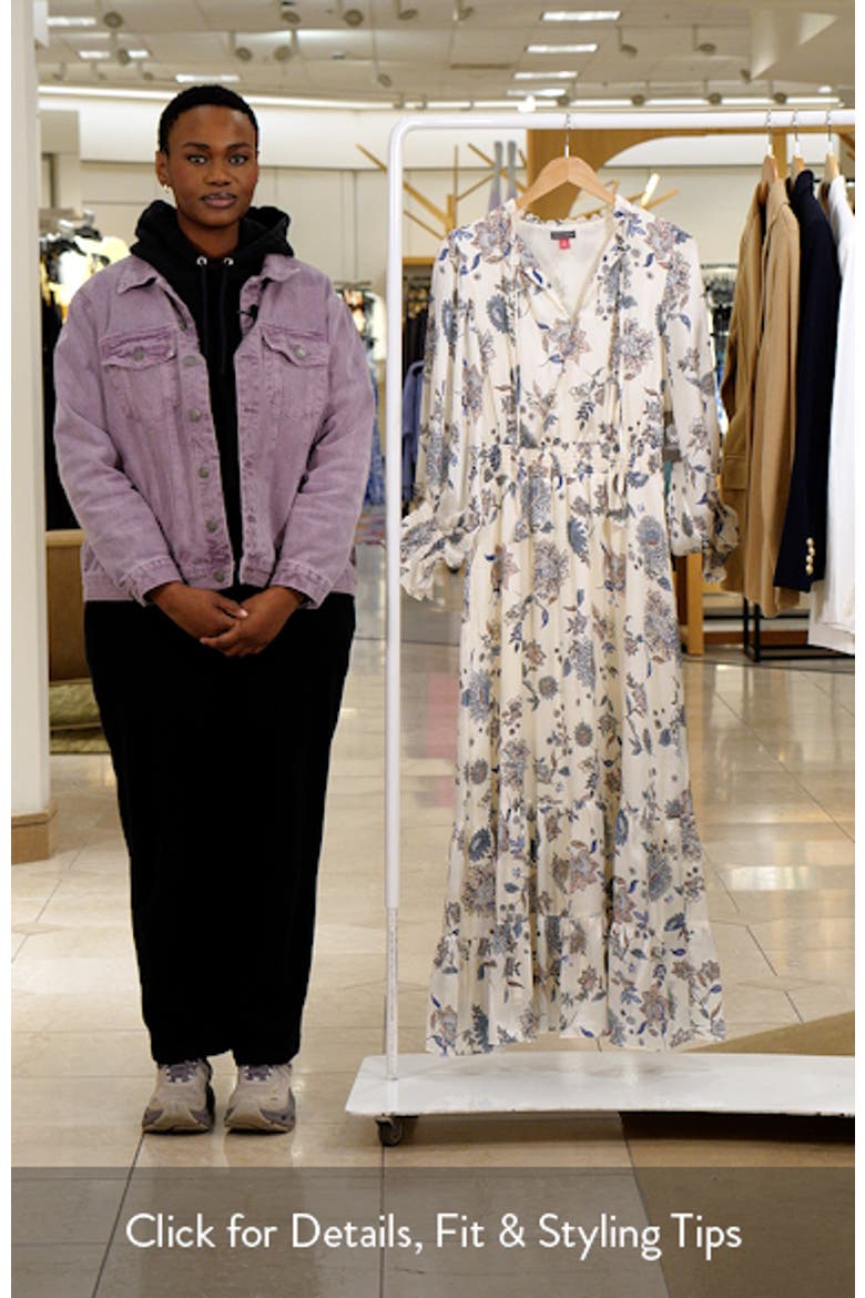 Long Sleeve Floral Maxi Dress video