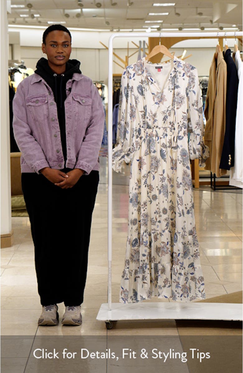 Long Sleeve Floral Maxi Dress, sales video thumbnail