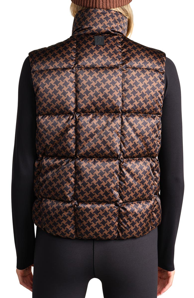 Rhone Water Repellent Houndstooth Check 650 Fill Power Down Vest, Alternate, color, Chestnut Brown Houndstooth