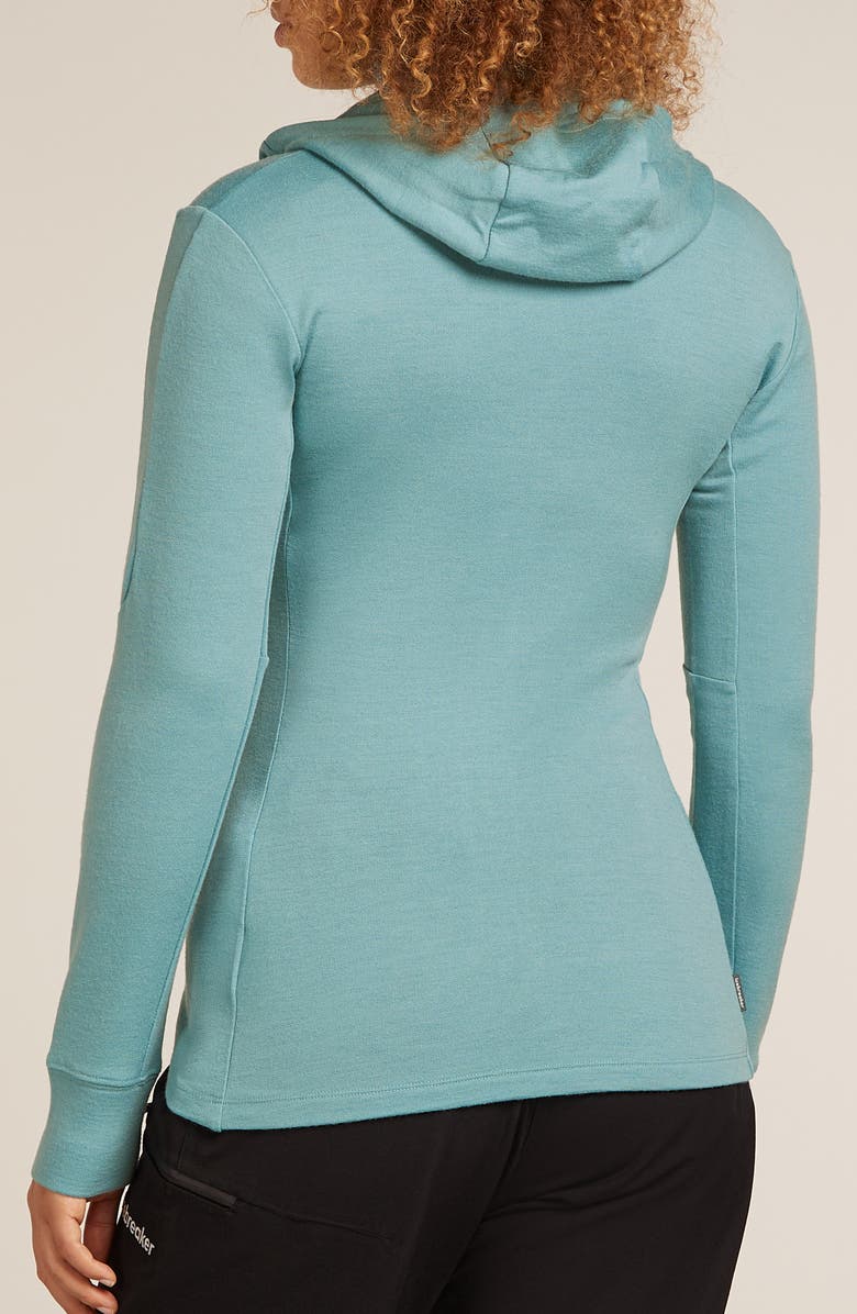 Icebreaker 260 Quantum Merino Wool Hooded Jacket, Alternate, color, Hydro