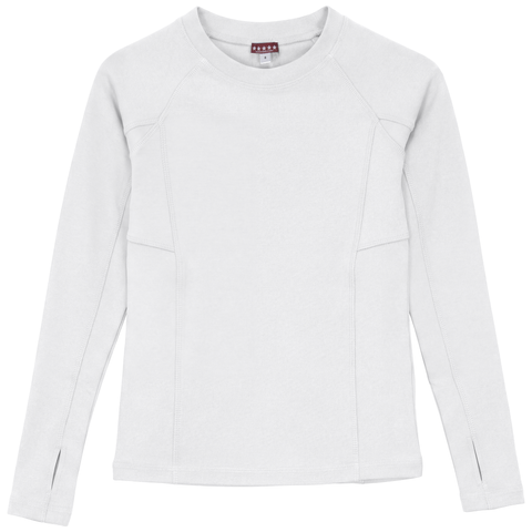 Fine Rib Shaped Seam Thumbhole Top