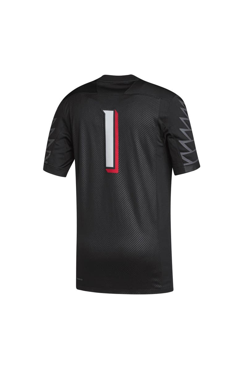 adidas Men's adidas #1 Black Louisville Cardinals Premier Football Jersey, Alternate, color, Black