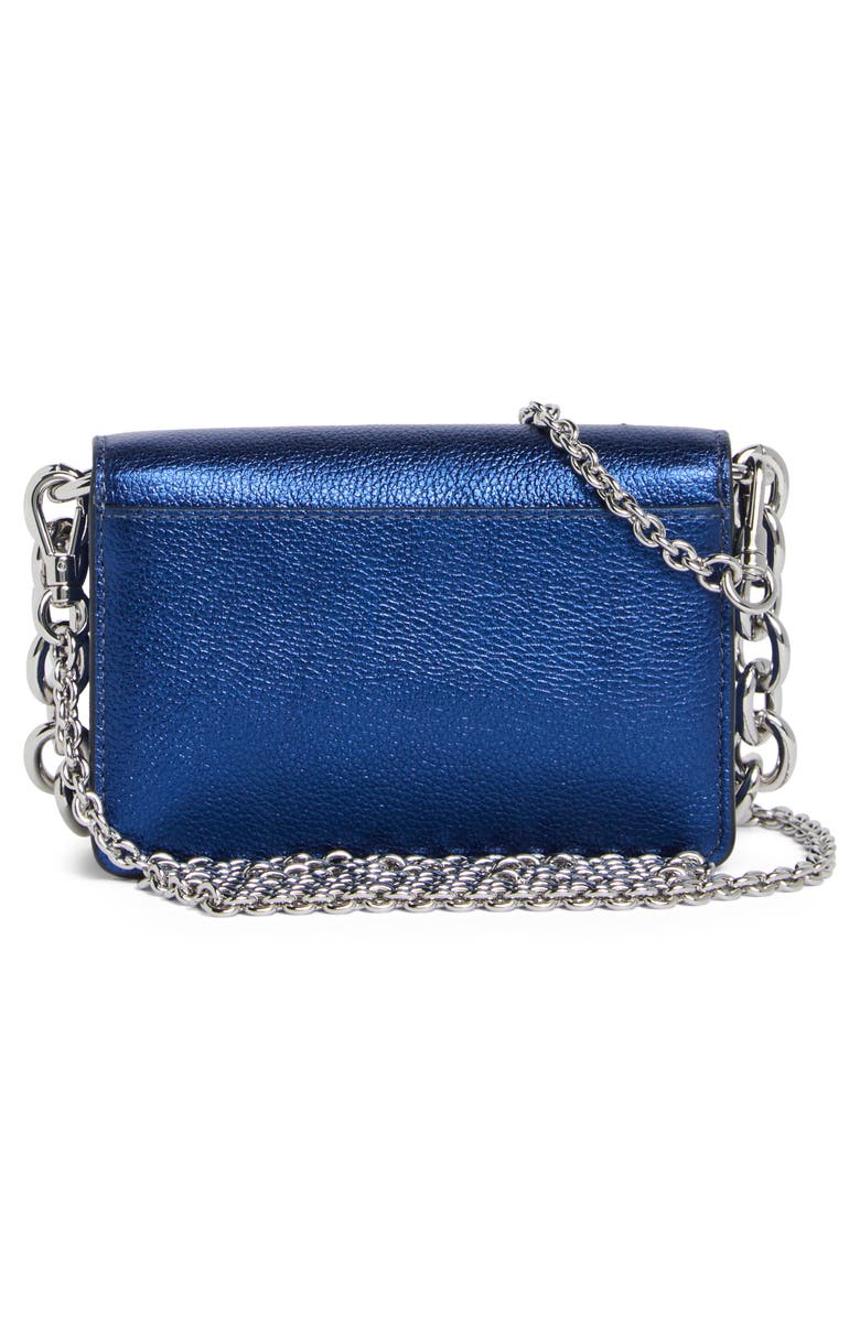 Kate Spade New York natasha metallic pebbled leather crossbody bag, Alternate, color, Navy