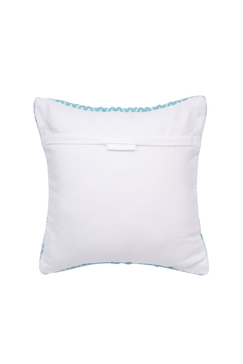 Pim Diamond Stripe Outdoor Throw Pillow, 18" x 18", Alternate, color, Blue