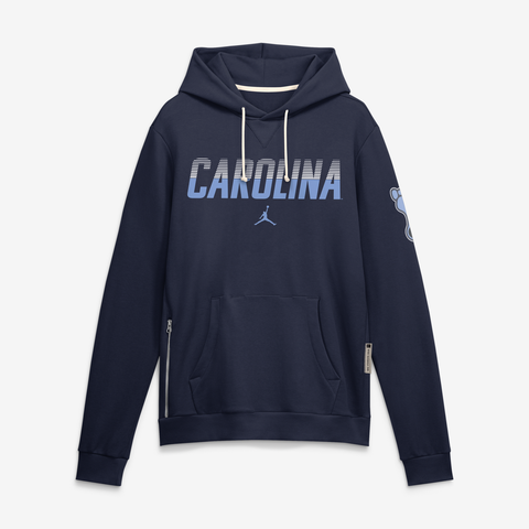Men's Jordan Brand Navy North Carolina Tar Heels 2026 Sideline Standard Issue Dri-FIT Hoodie