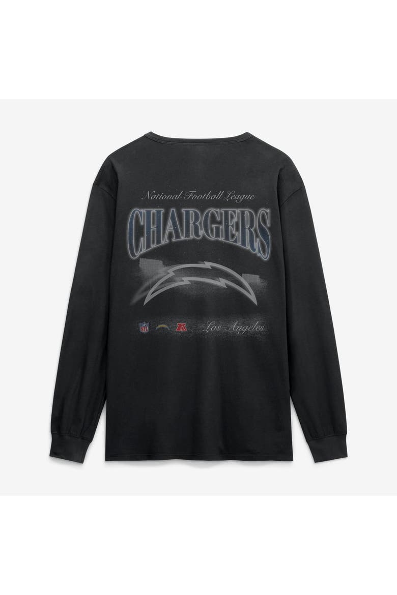 Men's Fanatics Black Los Angeles Chargers Midnight Falls Long Sleeve T-Shirt, Alternate, color, Black