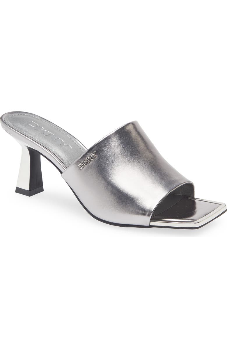 DKNY Kellyn Mule Sandal, Main, color, Nickel