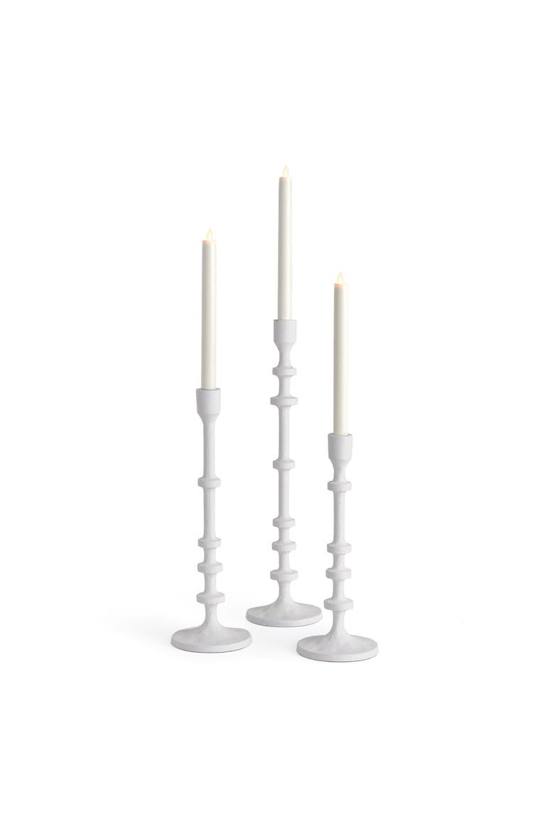 Abacus Taper Holders Set of 3, Main, color, White