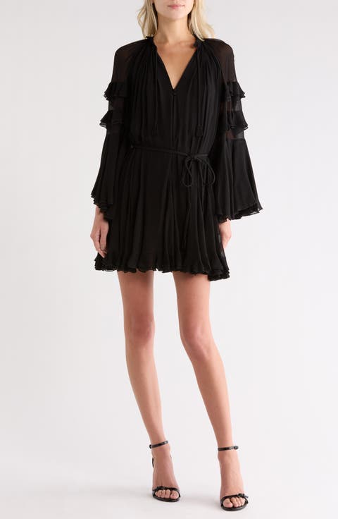 Adaline Ruffle Long Sleeve Minidress