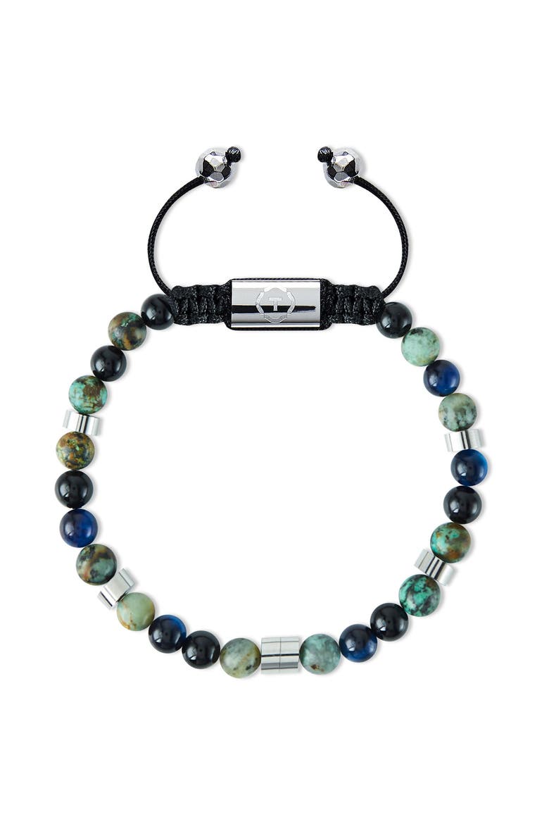 Jasper Turquoise and Tiger Eye Blue Beads, Main, color, Turquoise