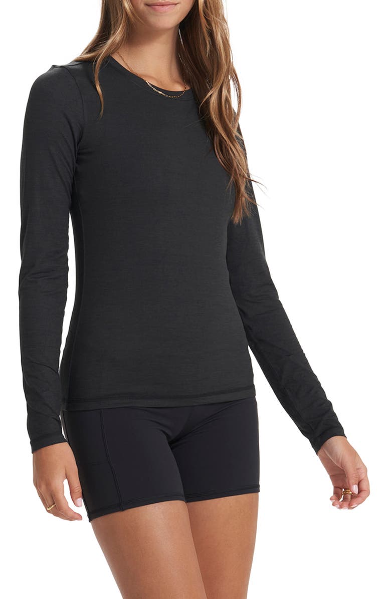 Vuori Long Sleeve T-Shirt, Main, color, Black Heather