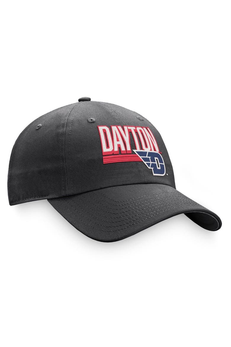 Men's Top of the World Charcoal Dayton Flyers Slice Adjustable Hat, Alternate, color, Charcoal