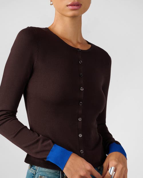 Weworewhat Fine Knit Cardigan In Brown