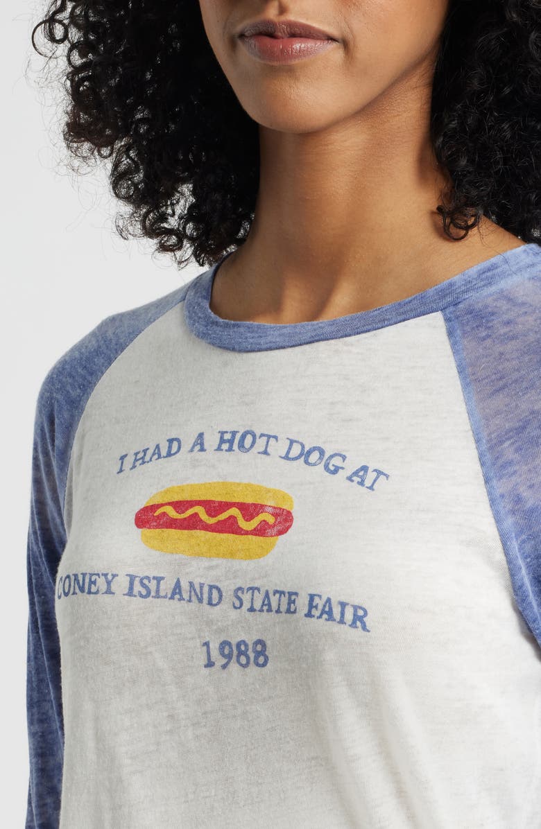 Daydreamer Coney Island State Fair 1988 Cotton Graphic T-Shirt, Alternate, color, Vintage White / Blue Quartz