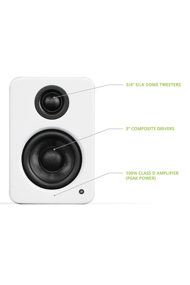 YU2 Powered Desktop Speakers - Pair, Alternate, color, Matte White