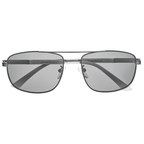 Breed Gotham Polarized Sunglasses In Silver/black