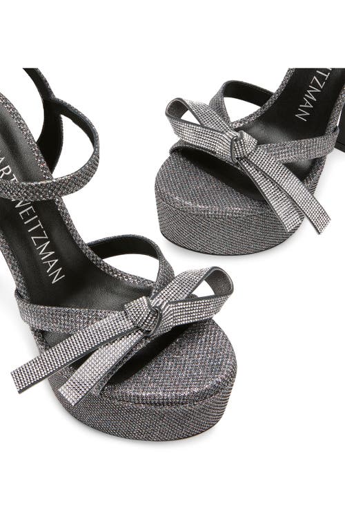 Stuart Weitzman Sw Mega Bow Platform Sandal High Heel Sandals In Gray
