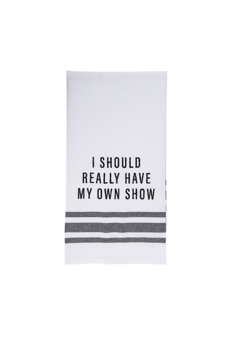 My Own Show Tea Towel, Main, color, White