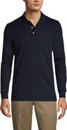 Lands' End School Uniform  Long Sleeve Interlock Polo Shirt