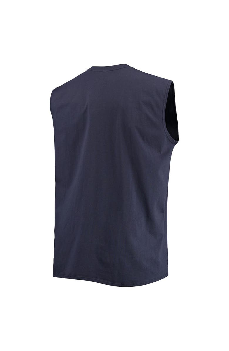 PROFILE Men's Navy Denver Broncos Big & Tall Muscle Tank Top, Alternate, color, 