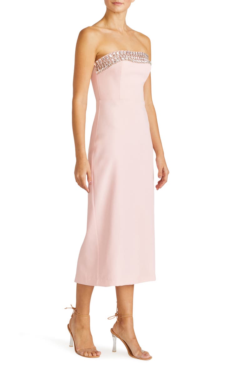ML Monique Lhuillier Milana Strapless Midi Cocktail Dress, Alternate, color,