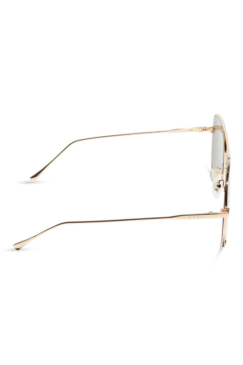 63mm Scarlett Aviator Sunglasses, Alternate, color, GOLD  G15