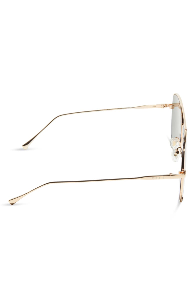 DIFF 63mm Scarlett Aviator Sunglasses, Alternate, color, Gold G15