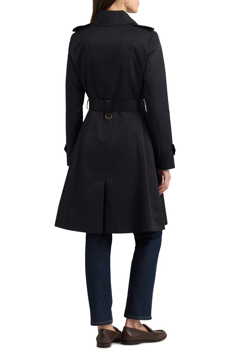 Water Resistant Belted Double Breasted Trench Coat, Alternate, color, DARK NAVY